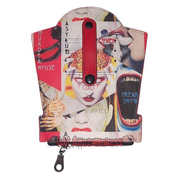 Headstone Tombstone Shaped Wallet Horror Vinyl Memento Mori Vaccine ID Card - Picture 3 of 5